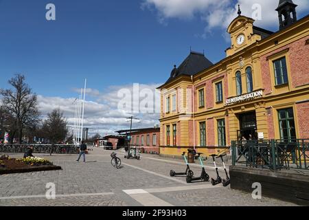 A woman died after an attack at Linköping central station in Linköping. Police, ambulance and rescue services were alerted to the scene. Stock Photo