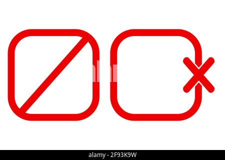 Simple vector Blank Prohibition Sign, Isolated on White Stock Vector