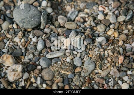 Nice background image of pebbles on a beach Stock Photo