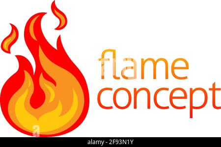 Fire Flame Icon Concept Stock Vector