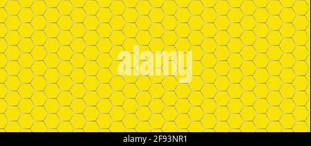 Abstract yellow hexagon silver line mesh pattern design modern futuristic background texture vector illustration Stock Vector