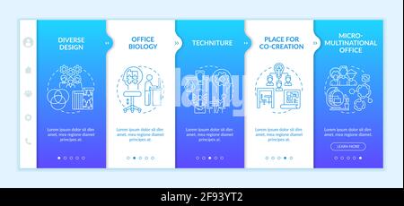 Workspace tendencies onboarding vector template Stock Vector