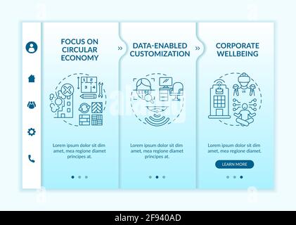 Future office design onboarding vector template Stock Vector