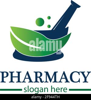 Creative Pharmacy Concept Logo Design Stock Vector