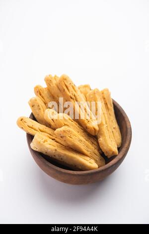 Sticks Mathri Layered or strips Mathri or mathiya is a popular snack recipe that ...