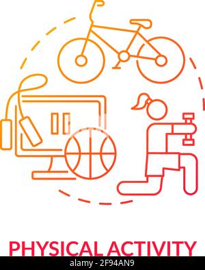 Physical activity concept icon Stock Vector