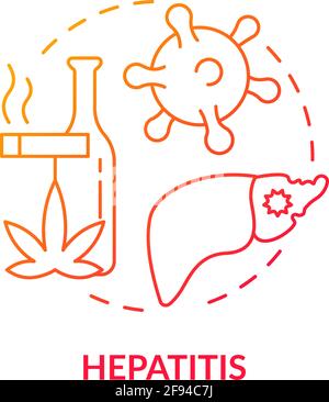 Hepatitis concept icon Stock Vector