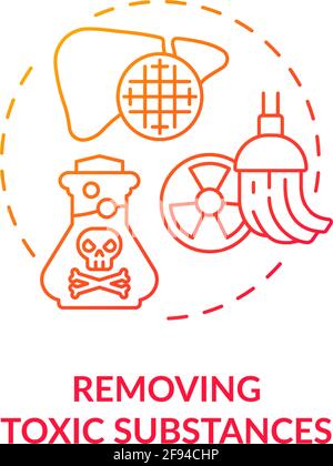 Removing toxic substances concept icon Stock Vector