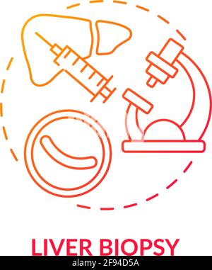 Liver biopsy concept icon Stock Vector