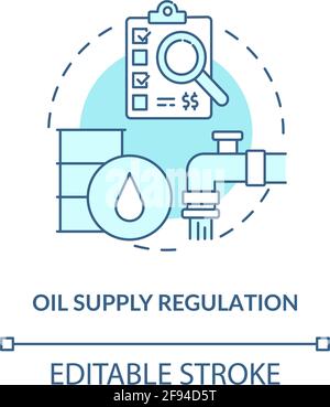 Oil supply regulation concept icon Stock Vector