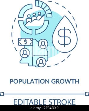 Population growth concept icon Stock Vector