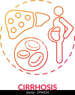 Cirrhosis concept icon Stock Vector