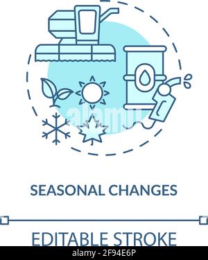 Seasonal changes concept icon Stock Vector