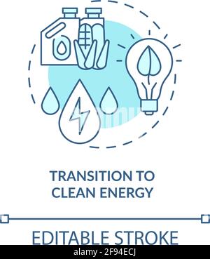Transition to clean energy concept icon Stock Vector