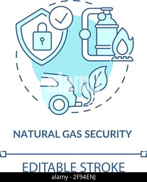 Natural gas security concept icon Stock Vector