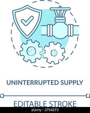 Uninterrupted supply concept icon Stock Vector