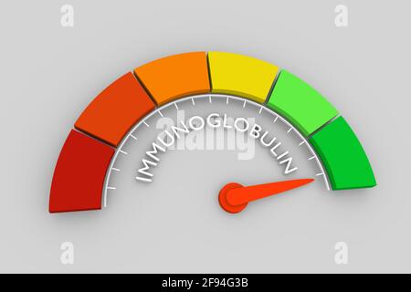Immunoglobulin level scale with arrow. The measuring device icon. Sign ...