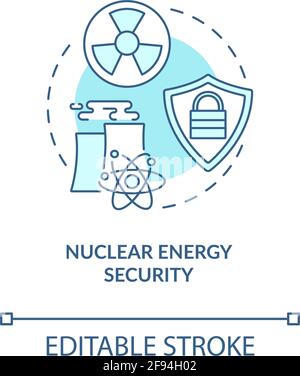 Nuclear energy security concept icon Stock Vector