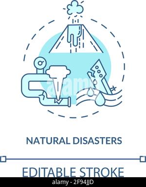 Natural disasters concept icon Stock Vector