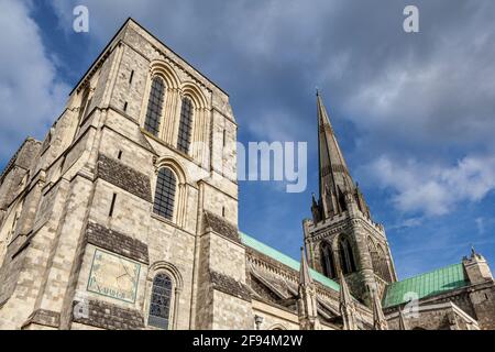 Formally known as Cathedral Church of the Holy Trinity, Chichester Cathedral is an Anglicn cathedral in Chichester, England Stock Photo