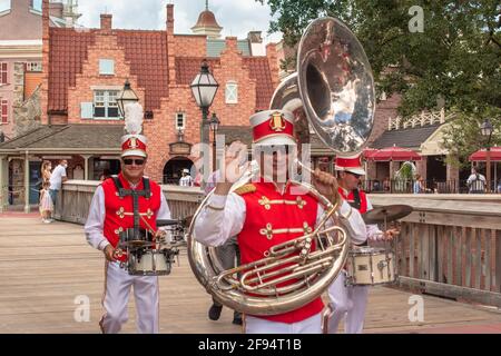 Orlando, Florida. September 02, 2020. Main Street Philharmonic at Magic Kingdom (139) Stock Photo