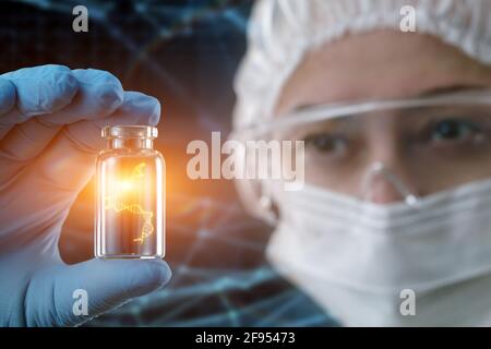 DNA molecule research. Genetic research abstract concept. Medical concept. Stock Photo