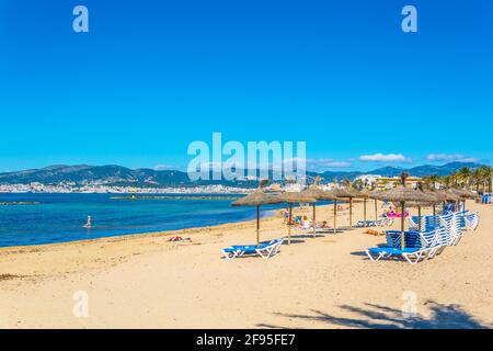 Beach at El Coll d'en Rabassa, Mallorca, Spain Stock Photo