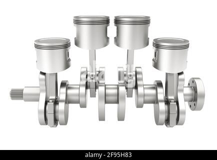 3d model of a piston crank mechanism of an internal combustion engine ...