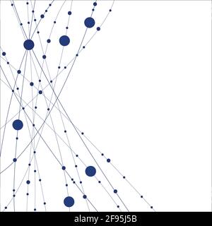 Abstract form connected lines and dots. Stock Vector