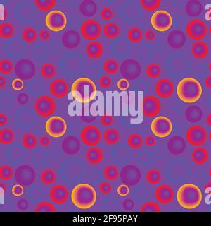 Seamless texture, pattern on a square background - colored glass balls or soap bubbles. Design for a website or blog, textiles, wallpaper, packaging. Stock Vector
