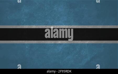 Botswana national flag created in grunge style Stock Vector