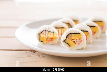 sushi sandwich roll - fusion food Stock Photo