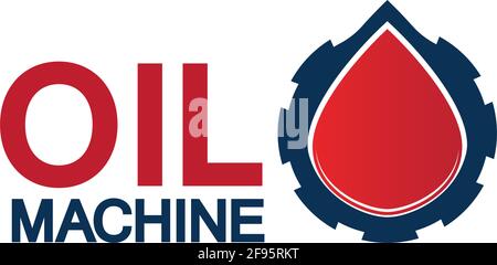 Oil industry vector design template,Oil Industry logo designs concept vector, Oil Gear Machine logo template symbol Stock Vector