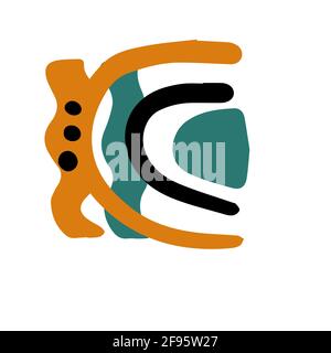 Various shapes lines spots, dots, doodle objects.  Stock Vector