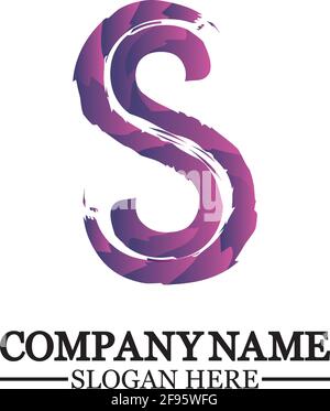 grunge letter S, vector design element,S grungy font, brush, logo, symbol, icon, graphic, vector . Stock Vector
