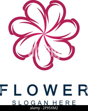 flowers design vector for spa, boutique, beauty salon, cosmetician, shop, yoga class, hotel and resort Stock Vector