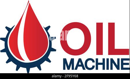 Oil industry vector design template,Oil Industry logo designs concept vector, Oil Gear Machine logo template symbol Stock Vector
