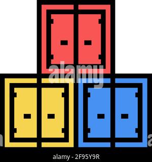 container stack port color icon vector illustration Stock Vector Image ...