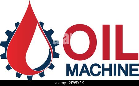 Oil industry vector design template,Oil Industry logo designs concept vector, Oil Gear Machine logo template symbol Stock Vector