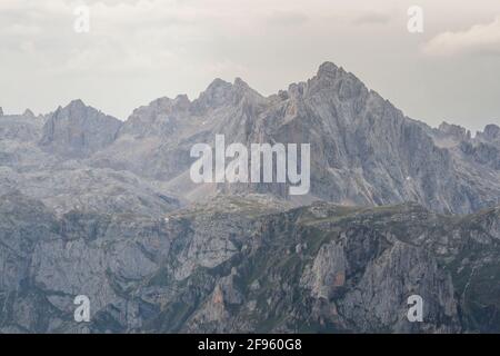 View of the mountains of Picos de Europa of Asturias Stock Photo