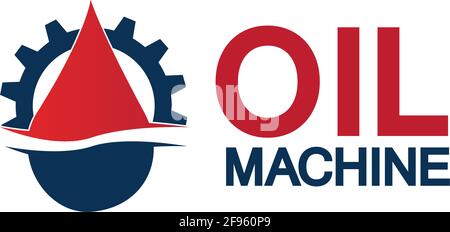 Oil industry vector design template,Oil Industry logo designs concept vector, Oil Gear Machine logo template symbol Stock Vector