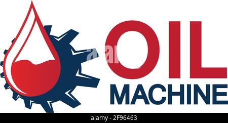 Oil industry vector design template,Oil Industry logo designs concept vector, Oil Gear Machine logo template symbol Stock Vector