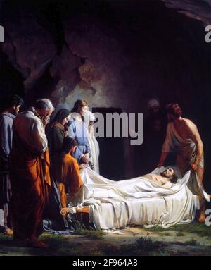 The Burial of Christ by Carl Heinrich Bloch (1834-1890) Stock Photo