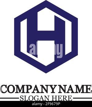 Abstract letter H Hexagon vector logo design template.impossible font ,symbol, alphabet,Letter H Stock Vector