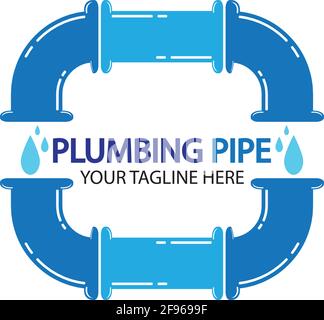 Pipe Plumbing logo vector Design Template,Plumbing logo vector design template. water pipe logo design.Leaking water logotype,Design Concept, Creative Stock Vector