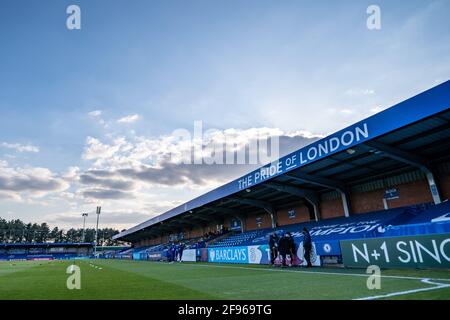 Kingston, UK. 16th Apr, 2021. A general view ahead of the Vitality Womens FA Cup game between Chelsea and London City Lionesses at Kingsmeadow, in Kingston, England. Credit: SPP Sport Press Photo. /Alamy Live News Stock Photo