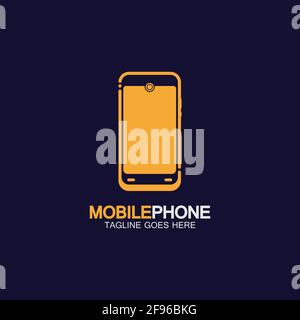 Mobile phone vector icon logo template concept illustration. Smartphone creative sign. Modern technology. Cellphone symbol. Tablet PC icon. Design ele Stock Vector