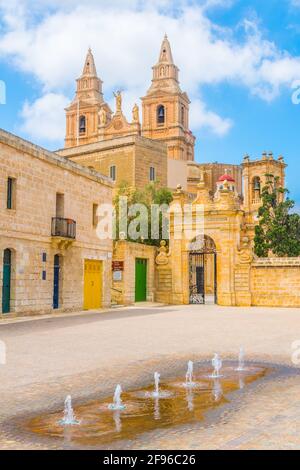 Parish Church of Mellieha, Malta Stock Photo