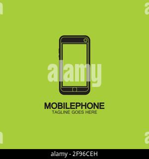 Mobile phone vector icon logo template concept illustration. Smartphone creative sign. Modern technology. Cellphone symbol. Tablet PC icon. Design ele Stock Vector