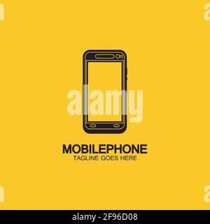 Mobile phone vector icon logo template concept illustration. Smartphone creative sign. Modern technology. Cellphone symbol. Tablet PC icon. Design ele Stock Vector